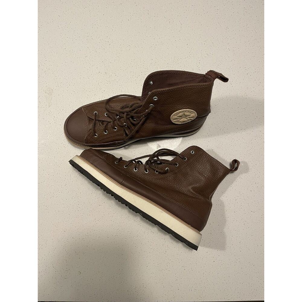 Mens Brown Converse Boots (Faux Leather)